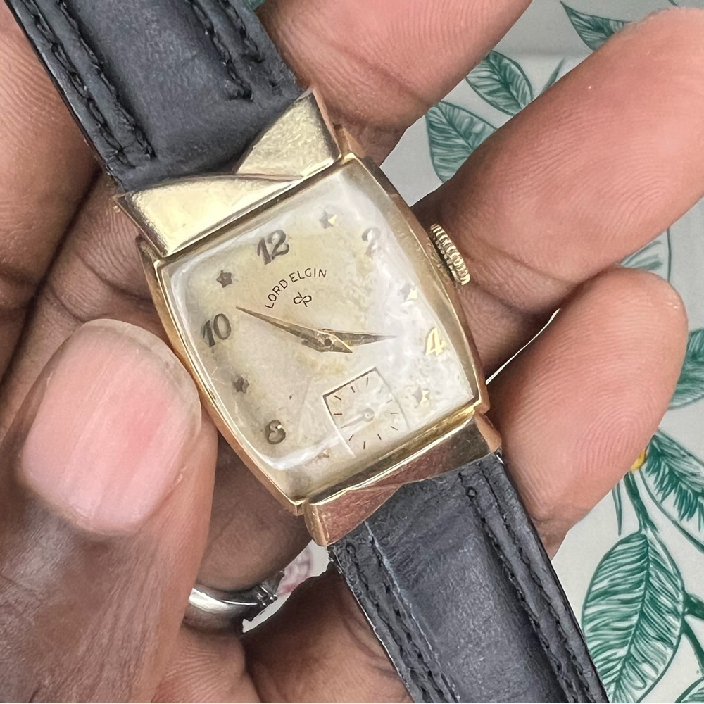 Vintage 1940s Lord Elgin Ascot 14k Gold filled Men's Watch